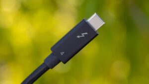 A Plugable 2-meter Thunderbolt 4 and USB-C cable